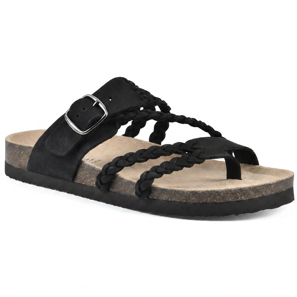Ella - Flettede Kork Sandaler