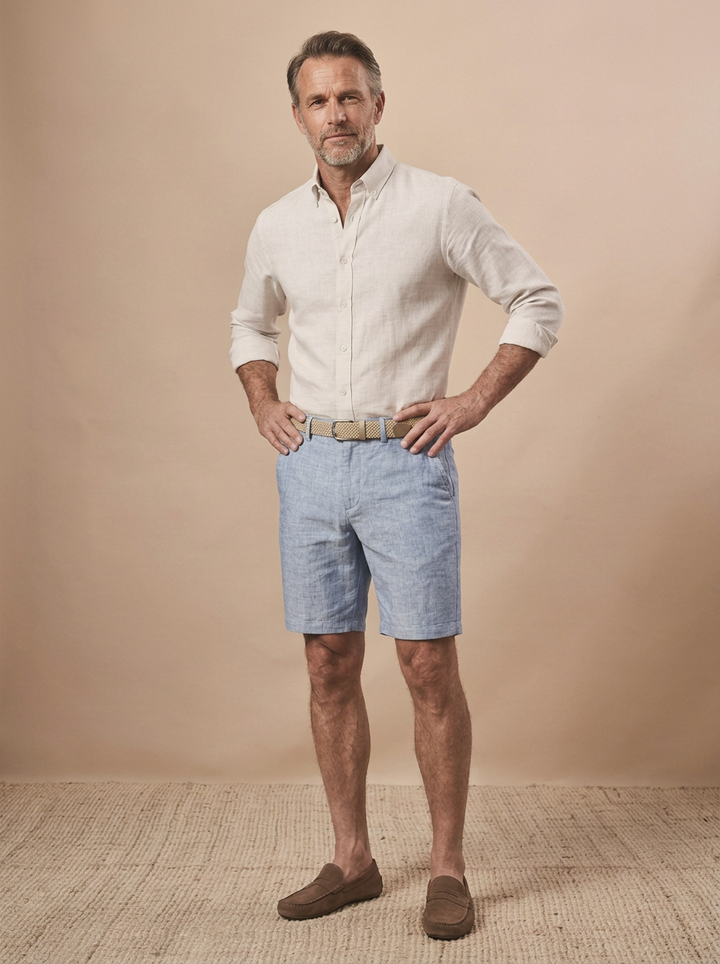 Felix™ | Lin Shorts Blå Horizon