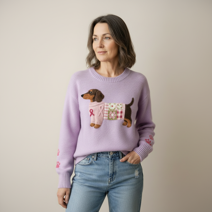 Modelo 55 anos - Camisola lilás