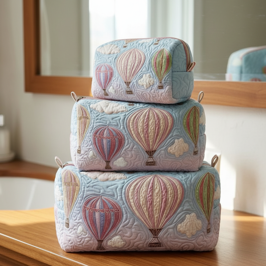 Quilted Hot Air Balloon Pouches