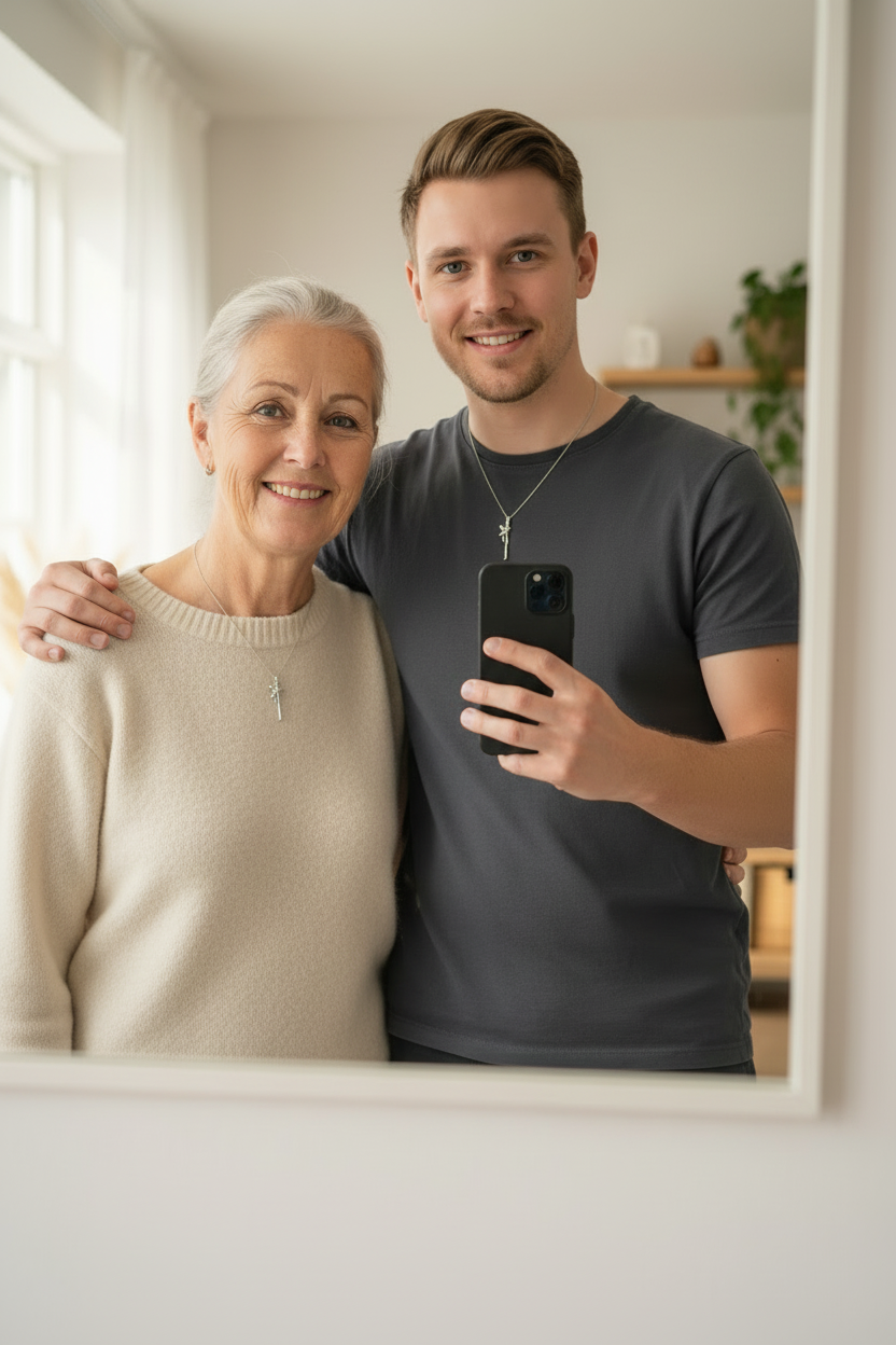 Retrato de família com nova camisola