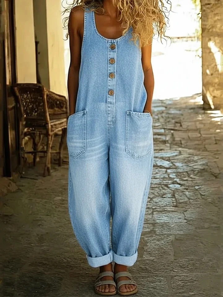 Dagmar™ | Afslappet vintage denim overall